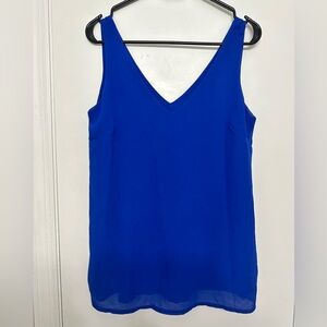NWOT Blue V-Neck Sleeveless Top
